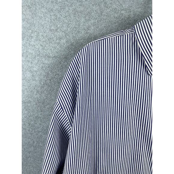 Polo Ralph Lauren Shirt Men's XXL White Striped Long Sleeve Button Up Workwear - Picture 3 of 11